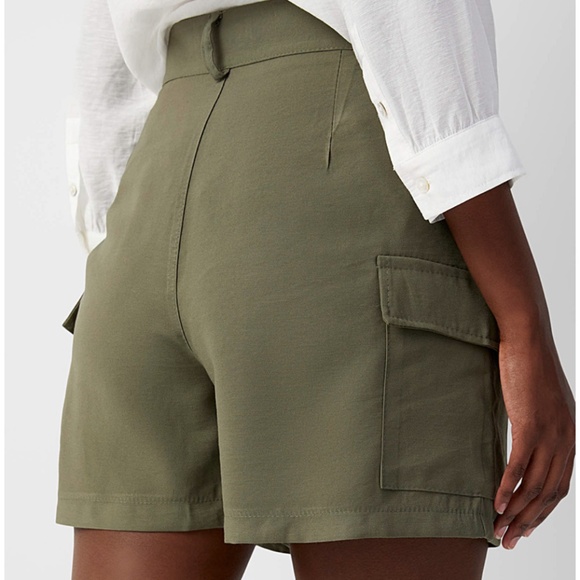 Khaki green flowy cargo short made in Italy NWT - Picture 11 of 11